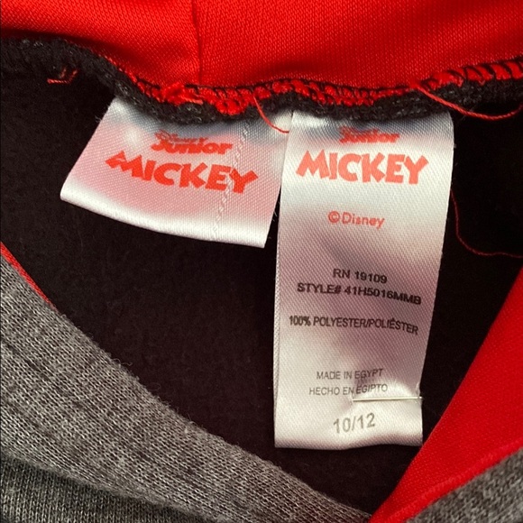 Disney Mickey Mouse Gray and Red hoddie - Picture 2 of 4